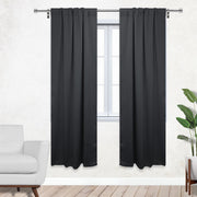 42 X 84 Inch Blackout Polyester Curtains with Rod Pocket Black - 2 Panels - Bridal Tablecloth