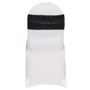 Stretch Spandex Glitz Sequin Bands Black (Pack of 10)