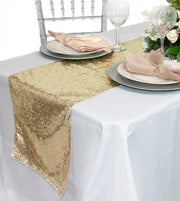 Glitz Sequin Table Runner Champagne