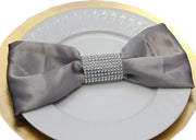 Dazzling Rhinestone Chair Sash Slips Silver