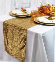 Glitz Sequin Table Runner Gold