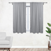 42 X 63 Inch Blackout Polyester Curtains with Rod Pocket Gray - 2 Panels - Bridal Tablecloth