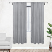 42 X 84 Inch Blackout Polyester Curtains with Rod Pocket Gray - 2 Panels - Bridal Tablecloth