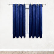 52 X 63 Inch Velvet Curtains with Grommets Navy Blue - 2 Panels - Bridal Tablecloth
