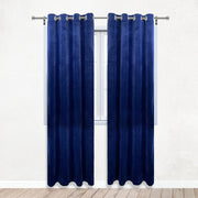 52 X 96 Inch Velvet Curtains with Grommets Navy Blue - 2 Panels - Bridal Tablecloth