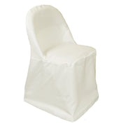 Polyester Folding Chair Cover Ivory