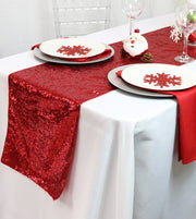 Glitz Sequin Table Runner Red