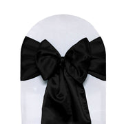 Satin Sashes Black (Pack of 10)