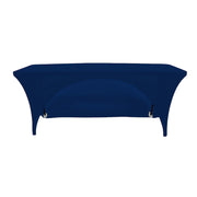 8 Ft Open Back Spandex Rectangular Table Cover Navy Blue