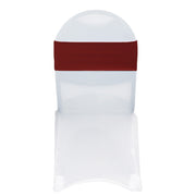 Stretch Spandex Chair Bands Burgundy (Pack of 10)