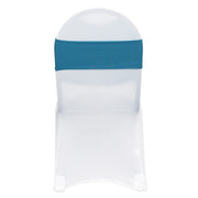 Stretch Spandex Chair Bands Malibu Blue (Pack of 10)