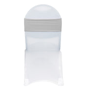 Stretch Spandex Chair Bands Silver (Pack of 10)