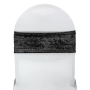 10 Pack Velvet Spandex Chair Bands Black