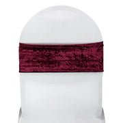 10 Pack Velvet Spandex Chair Bands Burgundy