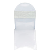 Stretch Spandex Glitz Sequin Bands White (Pack of 10)