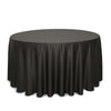 120 inch L'amour Satin Round Tablecloth Black