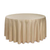 120 inch L'amour Satin Round Tablecloth Champagne