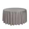 120 inch L'amour Satin Round Tablecloth Dark Silver