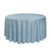 120 inch L'amour Satin Round Tablecloth Dusty Blue
