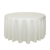120 inch L'amour Satin Round Tablecloth Ivory