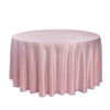 120 inch L'amour Satin Round Tablecloth Pink