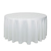 120 inch L'amour Satin Round Tablecloth White