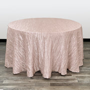 120 inch Crinkle Taffeta Round Tablecloth Blush - Bridal Tablecloth