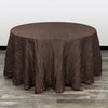 120 Inch Round Crinkle Taffeta Tablecloth Chocolate Brown