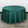 120 Inch Round Crinkle Taffeta Tablecloth Dark Hunter Green