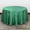 108 Inch Round Crinkle Taffeta Tablecloth Hunter Green