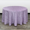 132 Inch Round Crinkle Taffeta Tablecloth Lavender