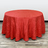120 inch Crinkle Taffeta Round Tablecloth Red - Bridal Tablecloth