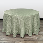 120 Inch Round Crinkle Taffeta Tablecloth Sage - Bridal Tablecloth