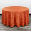 132 Inch Round Crinkle Taffeta Tablecloth Terracotta