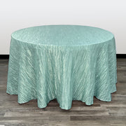 120 inch Crinkle Taffeta Round Tablecloth Tiffany - Bridal Tablecloth