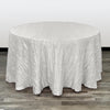 120 inch Crinkle Taffeta Round Tablecloth White - Bridal Tablecloth