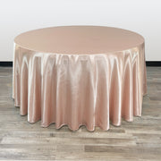 120 inch Round Satin Tablecloth Blush - Bridal Tablecloth