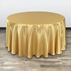120 inch Satin Round Tablecloth Gold - Bridal Tablecloth