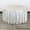 120 inch Satin Round Tablecloth Ivory - Bridal Tablecloth