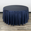 120 inch Round Satin Tablecloth Navy Blue - Bridal Tablecloth