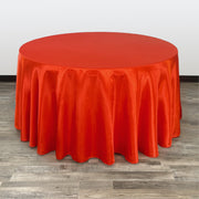 120 Inch Round Satin Tablecloth Red - Bridal Tablecloth
