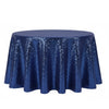 120 inch Glitz Sequin Round Tablecloth Navy Blue