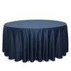 132 inch L'amour Round Tablecloth Navy Blue