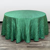 132 Inch Round Crinkle Taffeta Tablecloth Hunter Green - Bridal Tablecloth