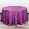 132 inch Crinkle Taffeta Round Tablecloth Purple - Bridal Tablecloth