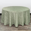 132 Inch Round Crinkle Taffeta Tablecloth Sage - Bridal Tablecloth