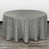 132 inch Crinkle Taffeta Round Tablecloth Platinum - Bridal Tablecloth