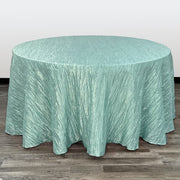132 inch Crinkle Taffeta Round Tablecloth Tiffany - Bridal Tablecloth