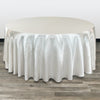 132 inch Satin Round Tablecloth Ivory - Bridal Tablecloth