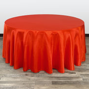 132 inch Satin Round Tablecloth Red - Bridal Tablecloth